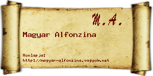 Magyar Alfonzina névjegykártya